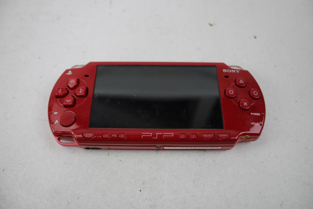 Playstation Portable PSP, Red, With Tekken Dark Resurrection, MLB 11 The Show Games