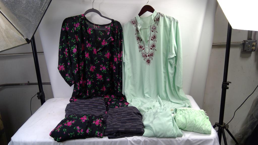 Plus Size Clothing Lot, Sheer Shirts, Pants, 7 Pieces
