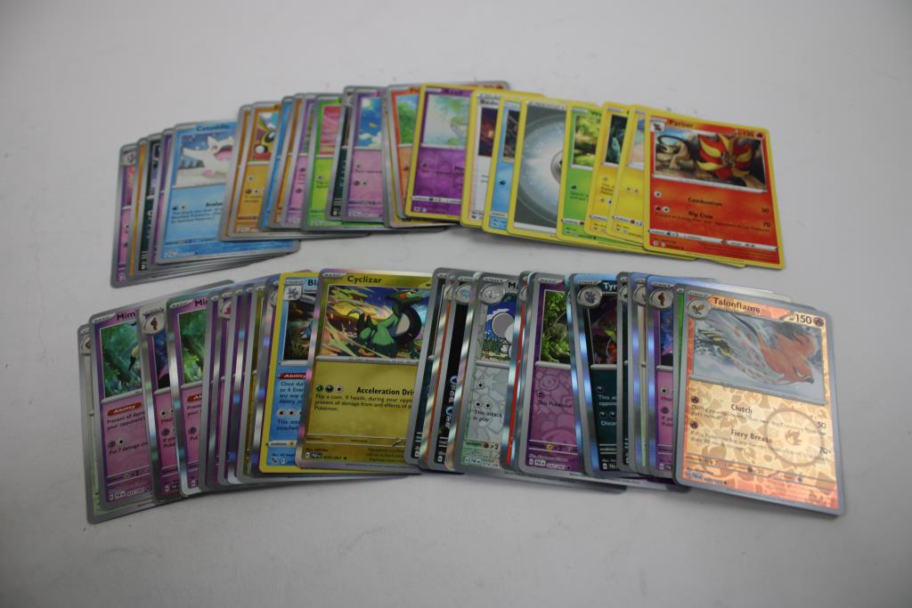 Pokemon Trading Card Games 100+ Pieces With Protective Card Sleeves
