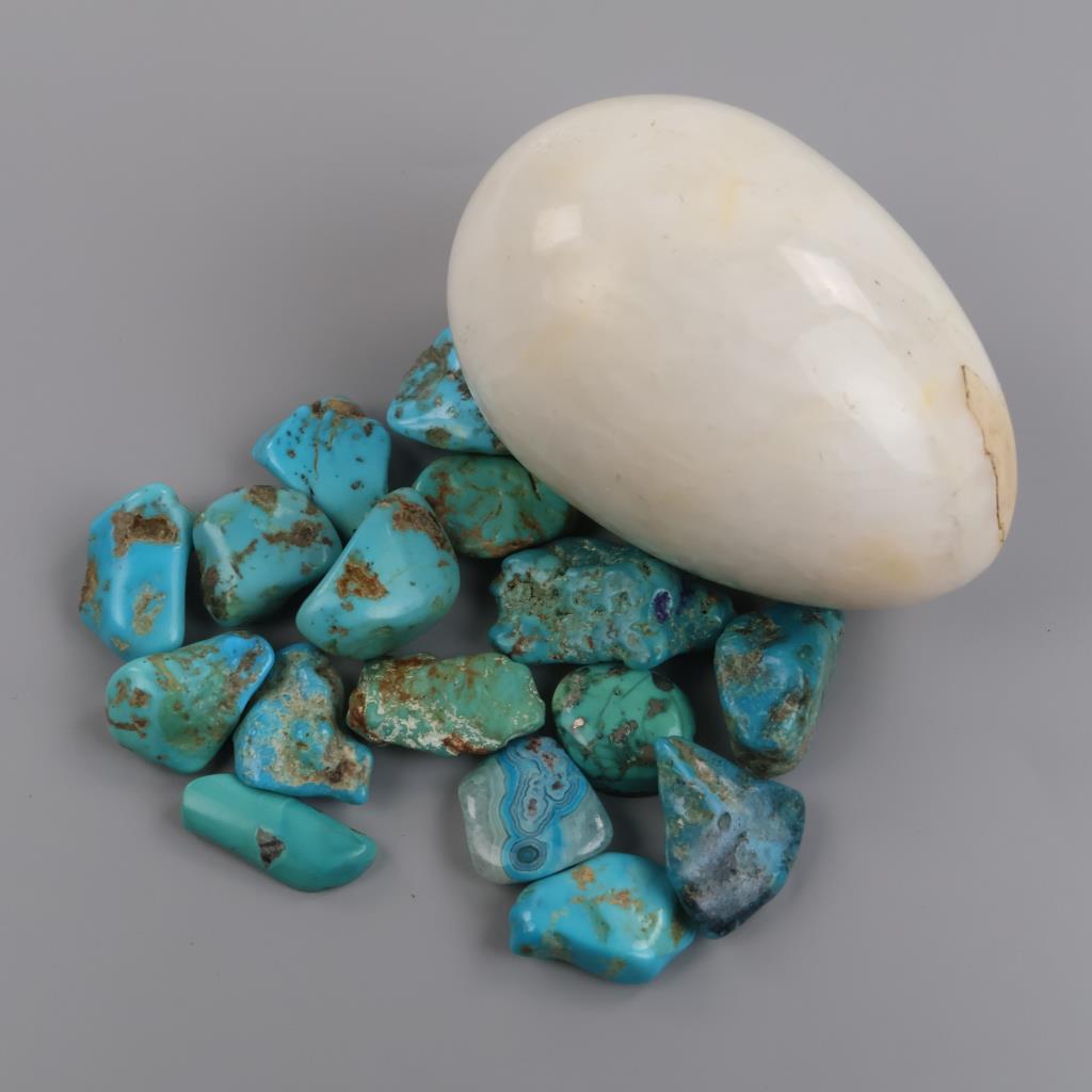 Polished Egg Shaped Stone & Crafting Stones, 15+ Pieces