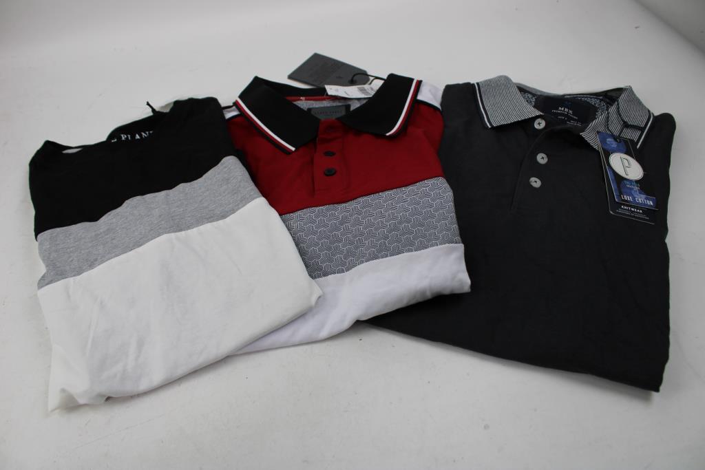 Polo Shirts, The Polo, AJ,  Size L, 5 Pieces