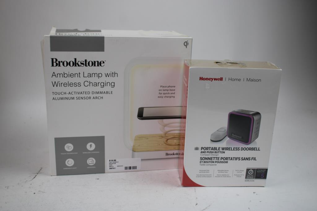 Portable DVD Player, Portable Doorbell, Ambient Lamp, HDTV Indoor Antenna, 4 Pieces