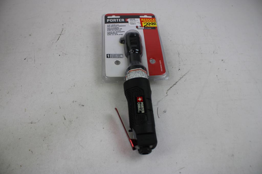 Porter Cable 3/8" Air Ratchet Wrench, Speedknit Small/Medium Gloves, 2 Pieces