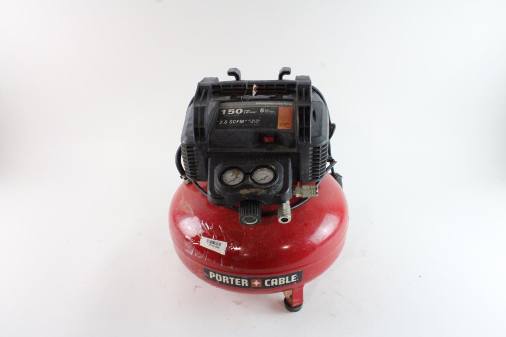 Porter Cable 6 Gallon Air Compressor Property Room