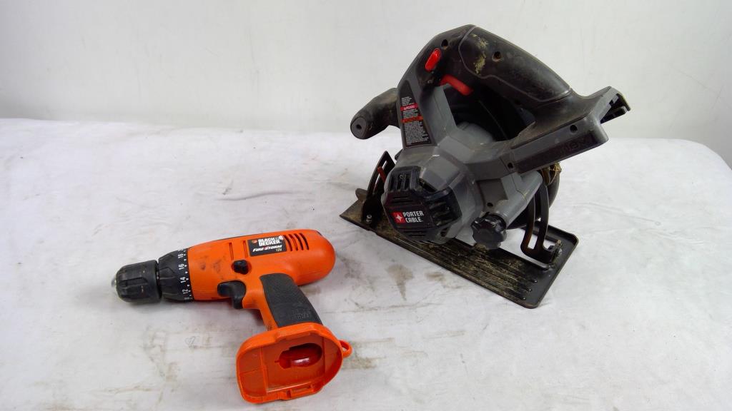 Porter Cable 6-1/2" Circular Saw, And Black & Decker Fire Storm