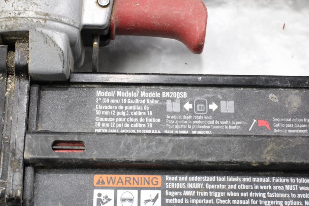 Porter Cable Air Finish Nailer Property Room