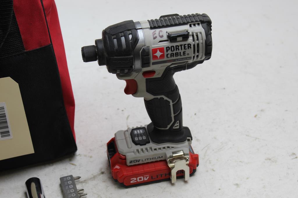 Porter Cable Cordless Impact Driver With Accessories Property Room