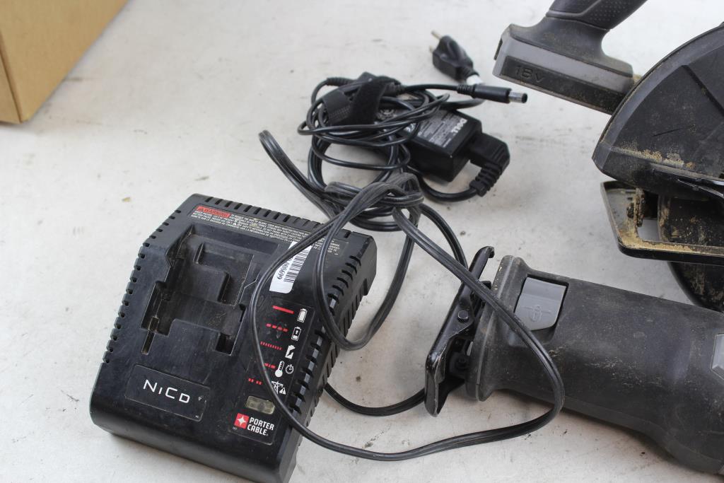 Porter Cable Reciprocating Saw, Circular Saw And Charger Property Room