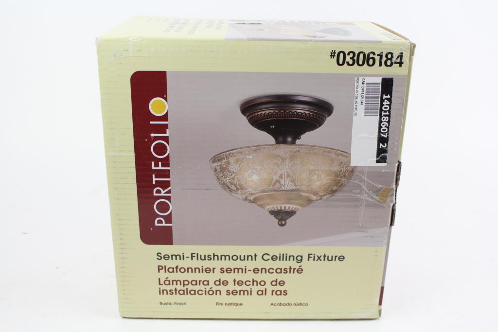 Portfolio Semi Flushmount Ceiling Fixture Property Room Portfolio Semi Flushmount Ceiling Fixture