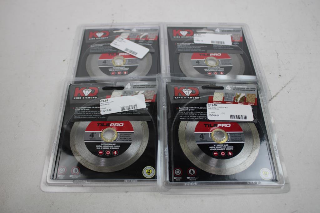 Portland Saw 5" Replacement Blades, King Diamond 4" Blades, 5 Pieces