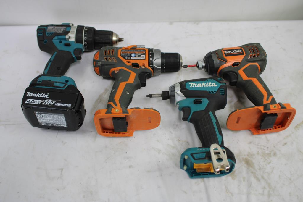 Power Tool Lot - Ridgid, Milwaukee, Makita
