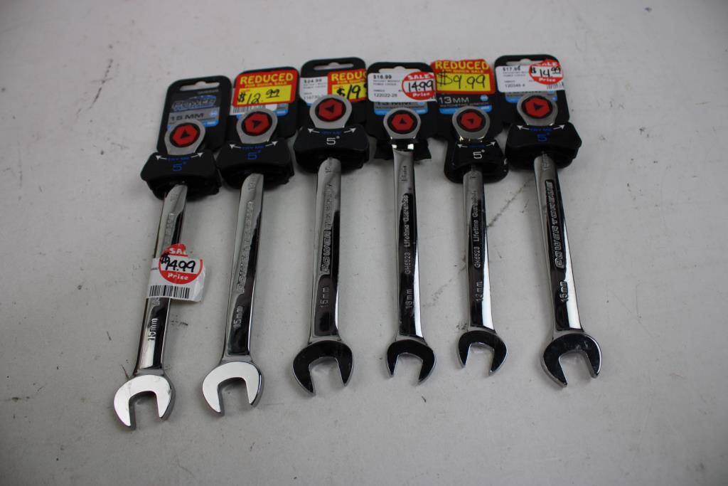 Power Torque Ratcheting Wrenches, 6 Pieces