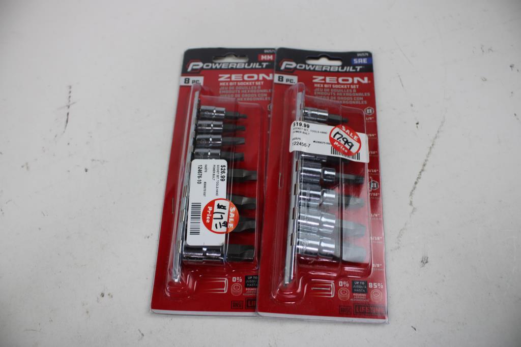 Powerbuilt, Power Torque Hex Bit Sockets Set, Hex Bit Set, 3 Pieces