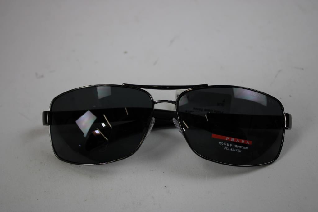 Prada Men's Sports Rectangle Prescription Polarized Sunglasses