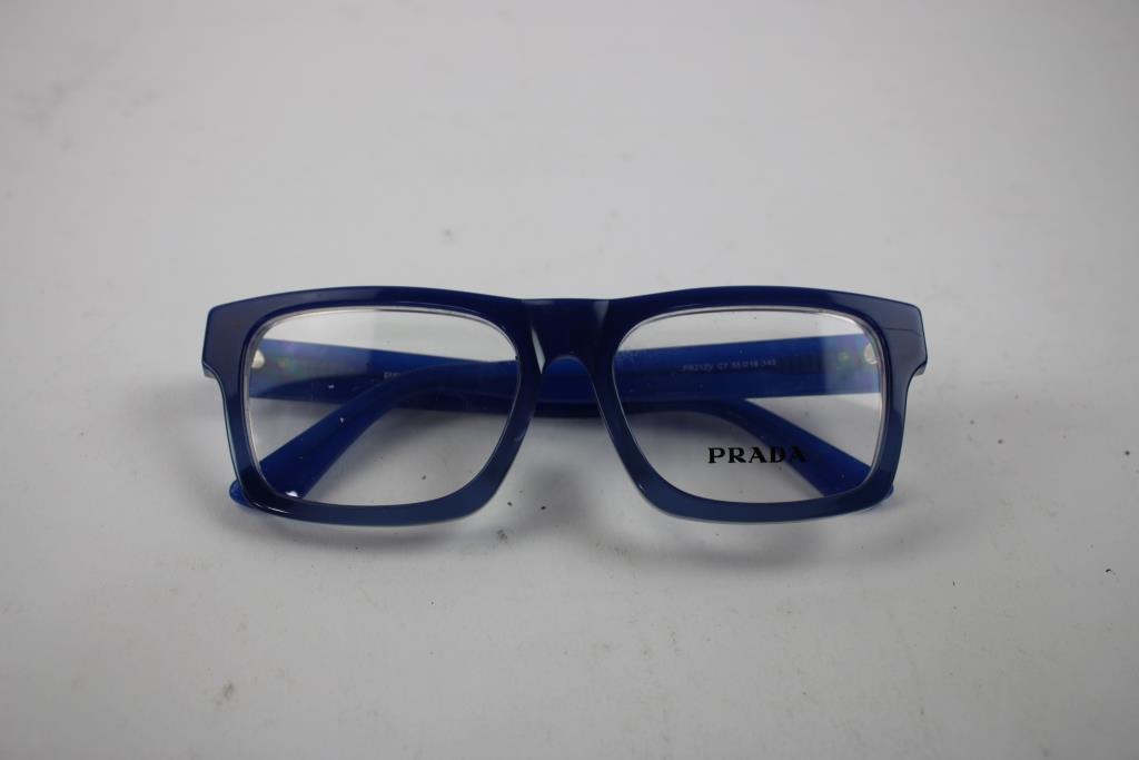 Prada Rectangle Eyeglasses, Blue