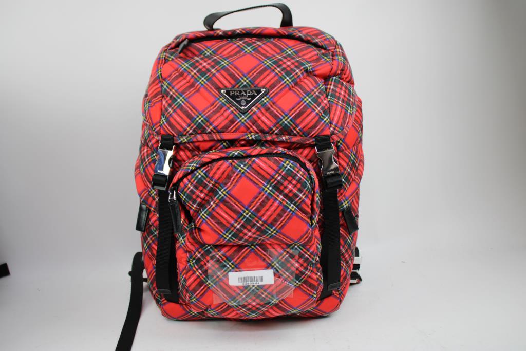 Prada Re-Nylon Plaid Backpack - Doublechecked By Entrupy
