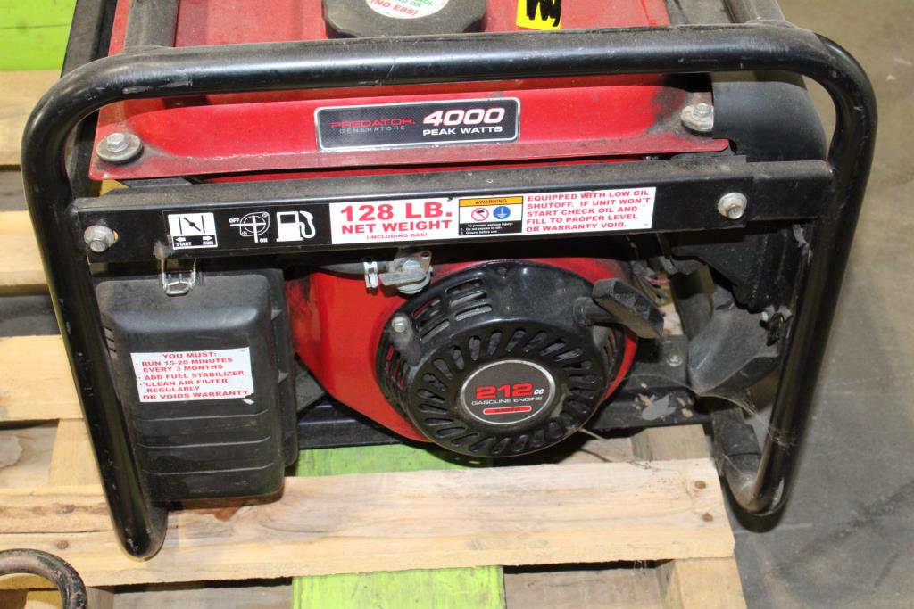Predator 4,000 Generator Property Room