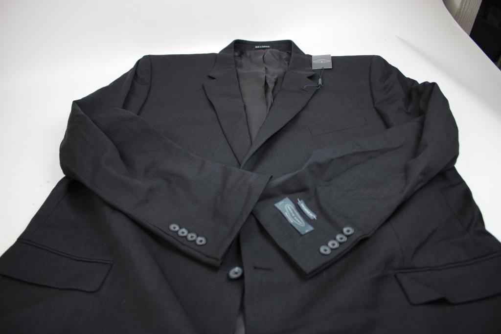 Pronto Uomo 2-Button Dark Gray Executive Suit Jacket, 52L