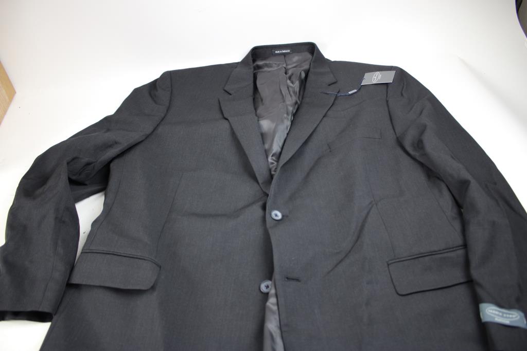 Pronto Uomo Dark Gray 2-Button Suit Jacket, 52L