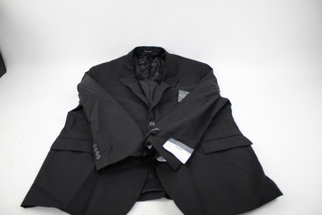 Pronto Uomo Suit Jacket, Black, Size 46R