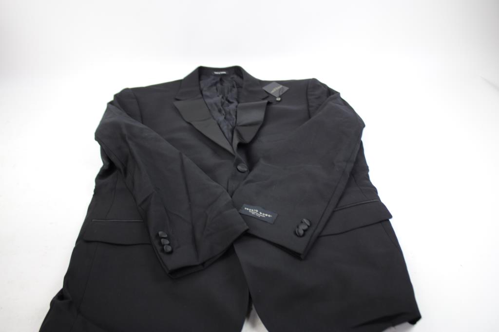 Pronto Uomo Suit Jacket, Black, Size 46R/40W