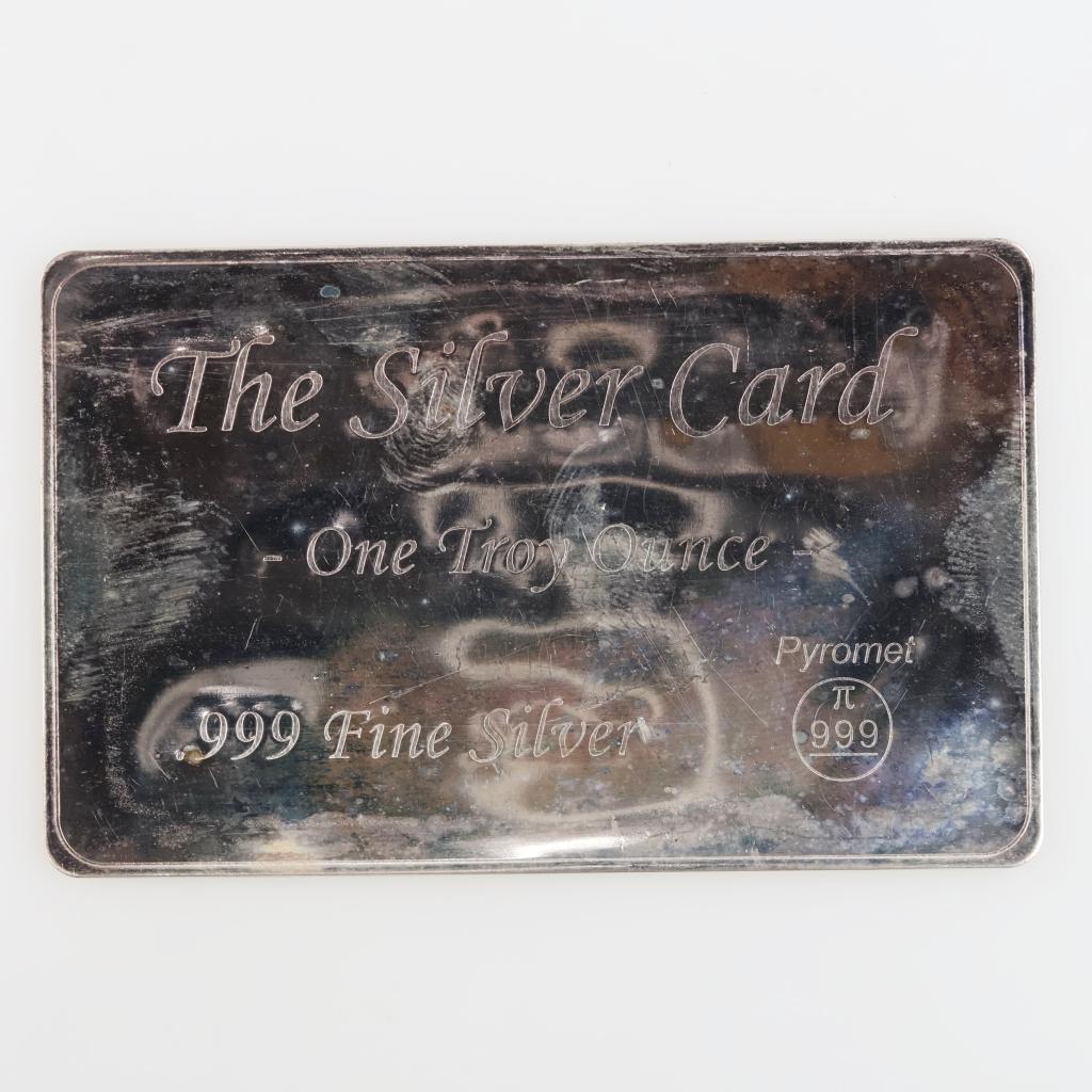 Pryomet "The Silver Card" Fine Silver Limited Edition 1 Troy Oz includes COA