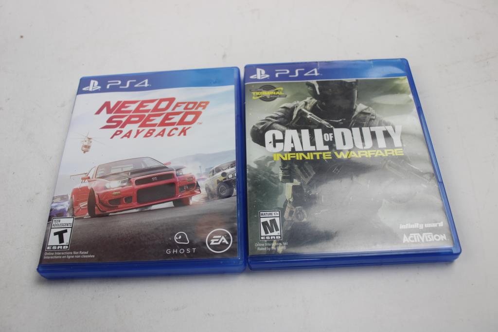 PS4 Call Of Duty Infinite Warfare, Need For Speed Payback, With Lando Calrissian Figure