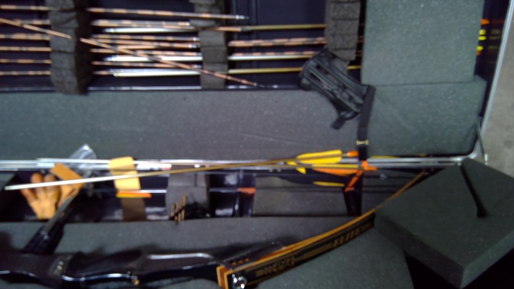 PSE Graphite Elite Compund Bow With Green Case & Arrows