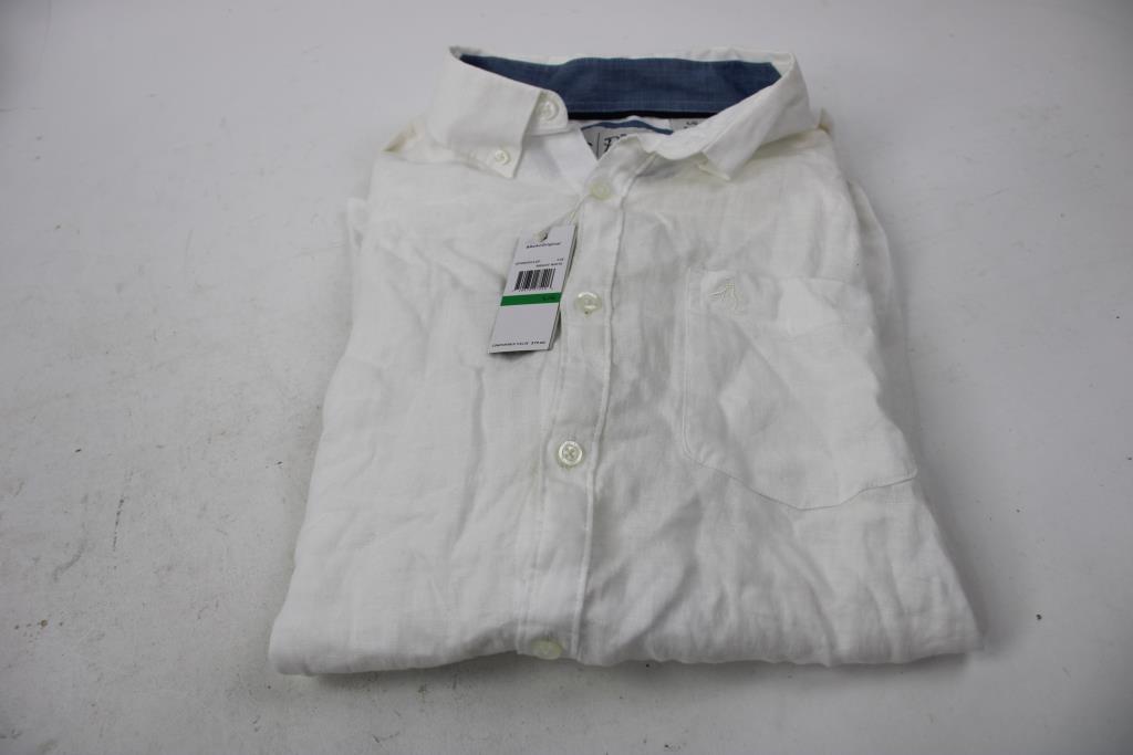 PsychoBunny Large White Polo, And Penguin Large White Button-Up, 2 Pieces