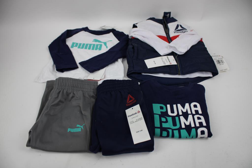 Puma, Reebok, Calvin Klein Kids Clothing Bulk Lot, 10+ Pieces