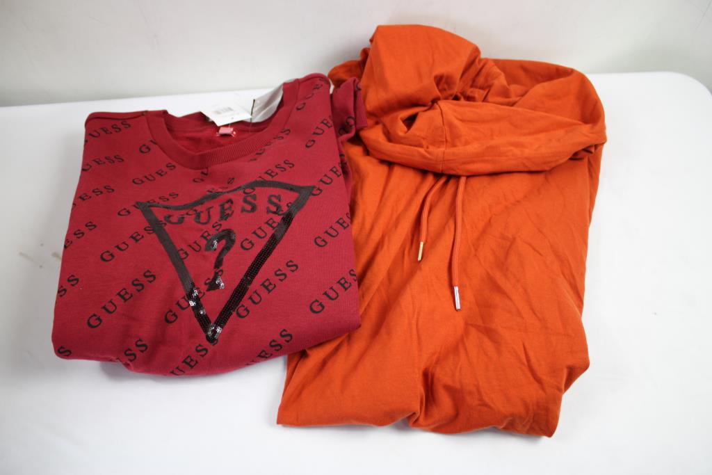 Puma, Tahari, Guess, And More Clothing Lot - Cardigans, Hoodie, And More, 6 Pieces