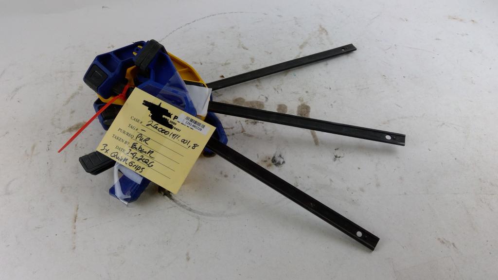 Quick Grip Clamps 3 Pieces