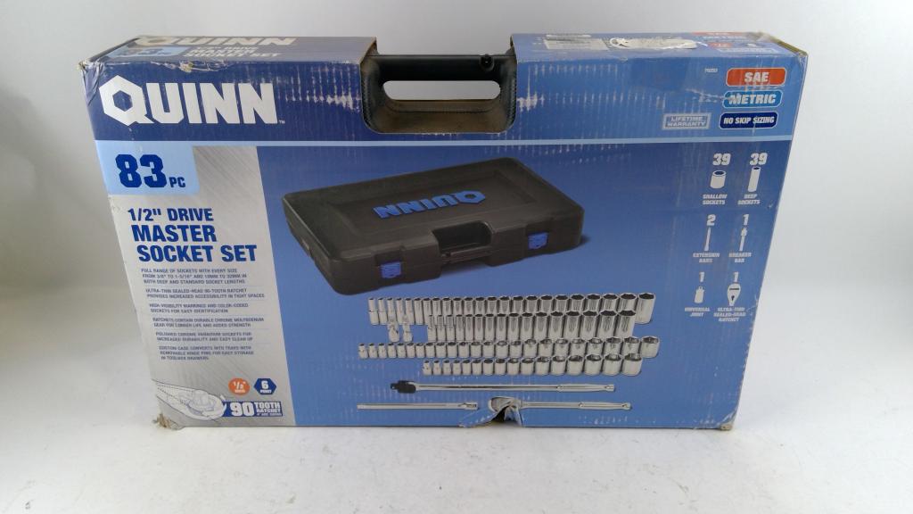 Quinn 83 Piece 1/2" Drive Master Socket Set