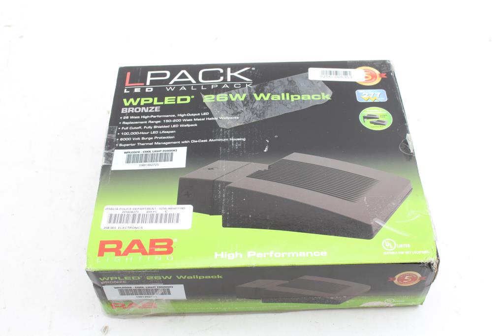 Rab Lighting Wpled26 26 Watt Led Wallpack Light Fixture Rab Lighting Wpled26 26 Watt Led Wallpack Light Fixture