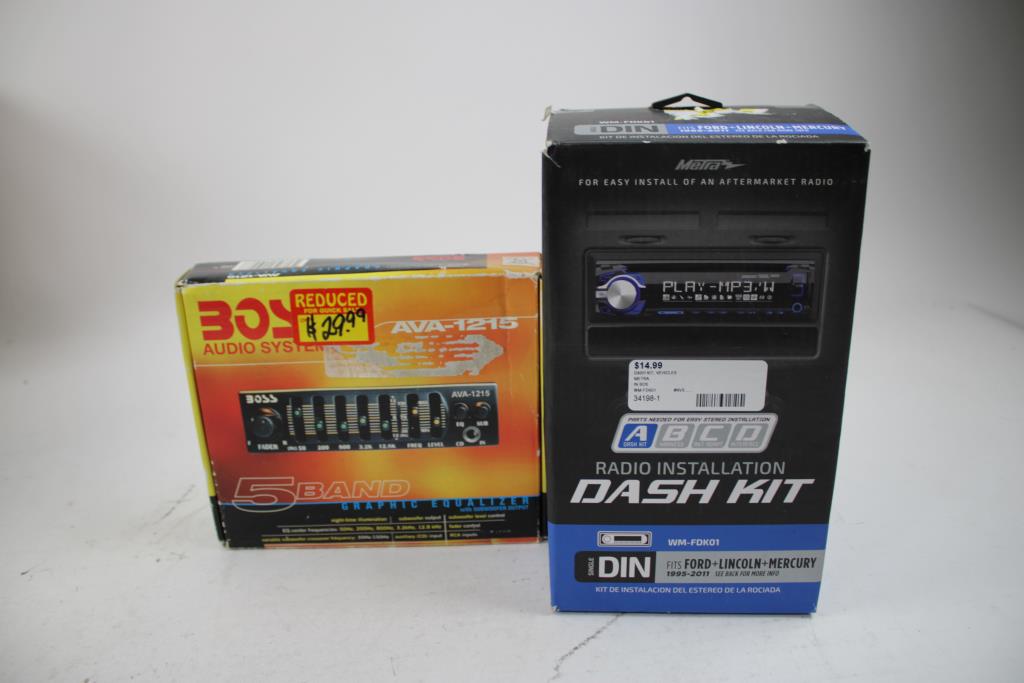 Radio Installation Kit, 5.25" Dual Cone Speaker, Vibration Damping Mat, And More, 5 Pieces