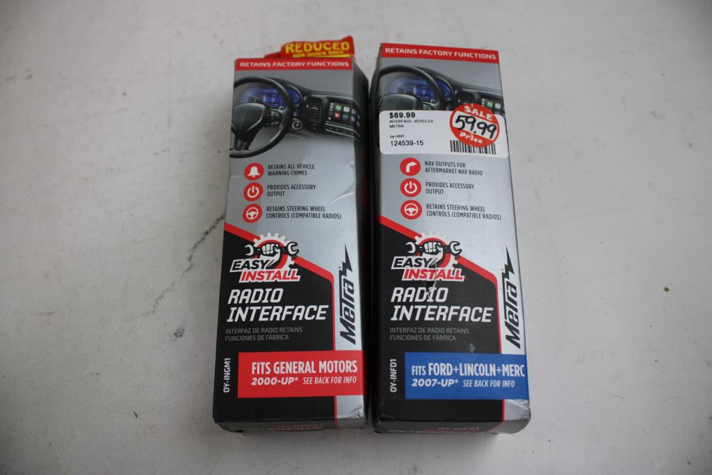 Radio Interfaces, Back-Up Alarm With LED Light, Ford Brake Control Harness, 4 Pieces