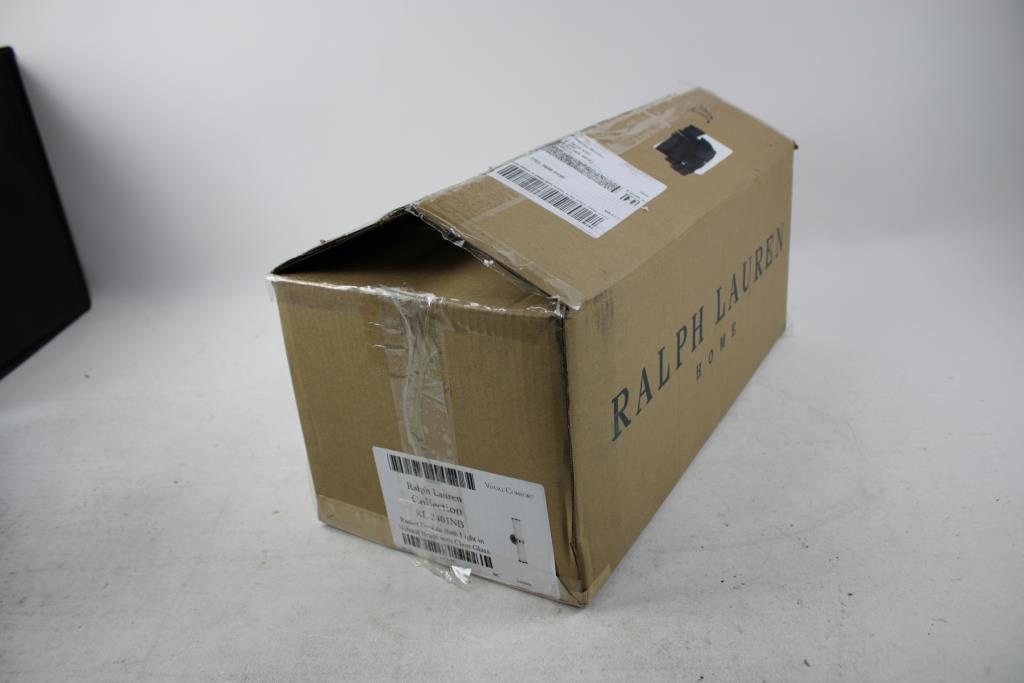 Ralph Lauren Collection Ranier Double Bath Light In Natural Brass With Clear Glass