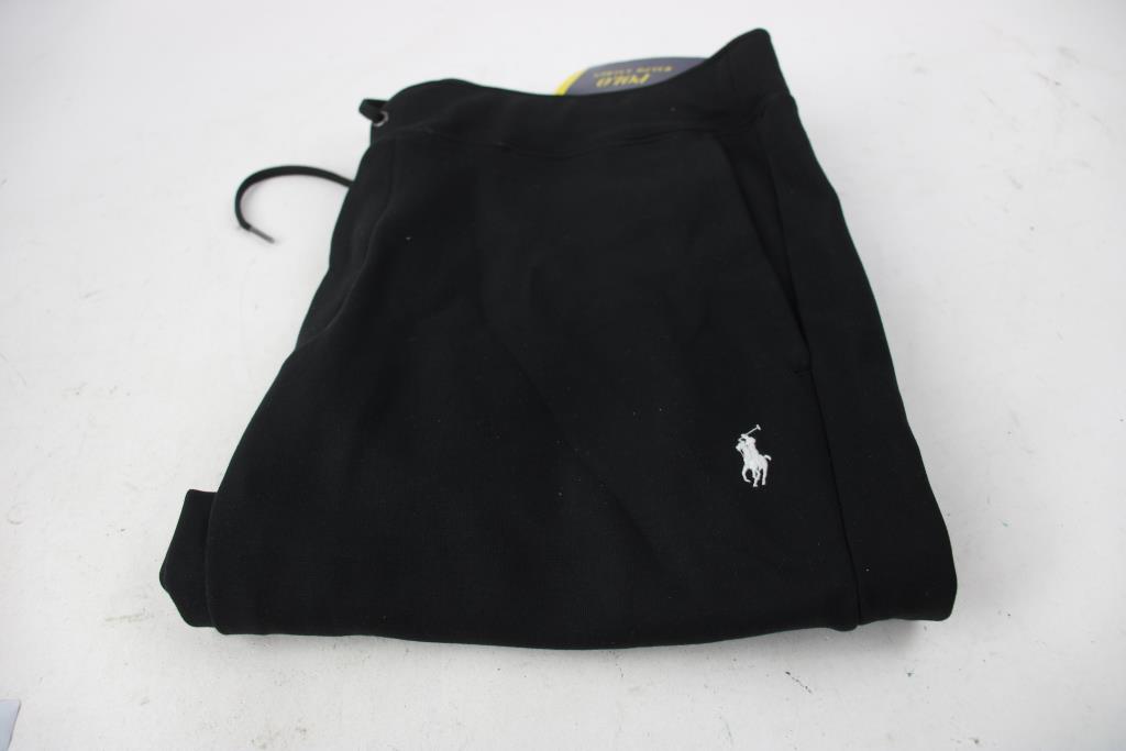 Ralph Lauren Large Double Knit Joggers, Black