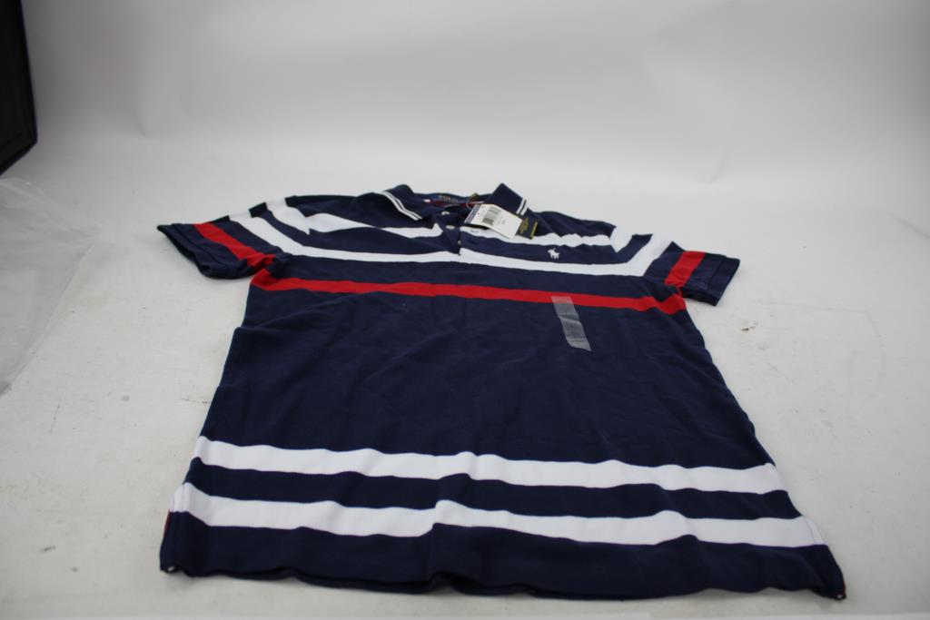 Ralph Lauren POLO French Navy Striped Shirt, Small