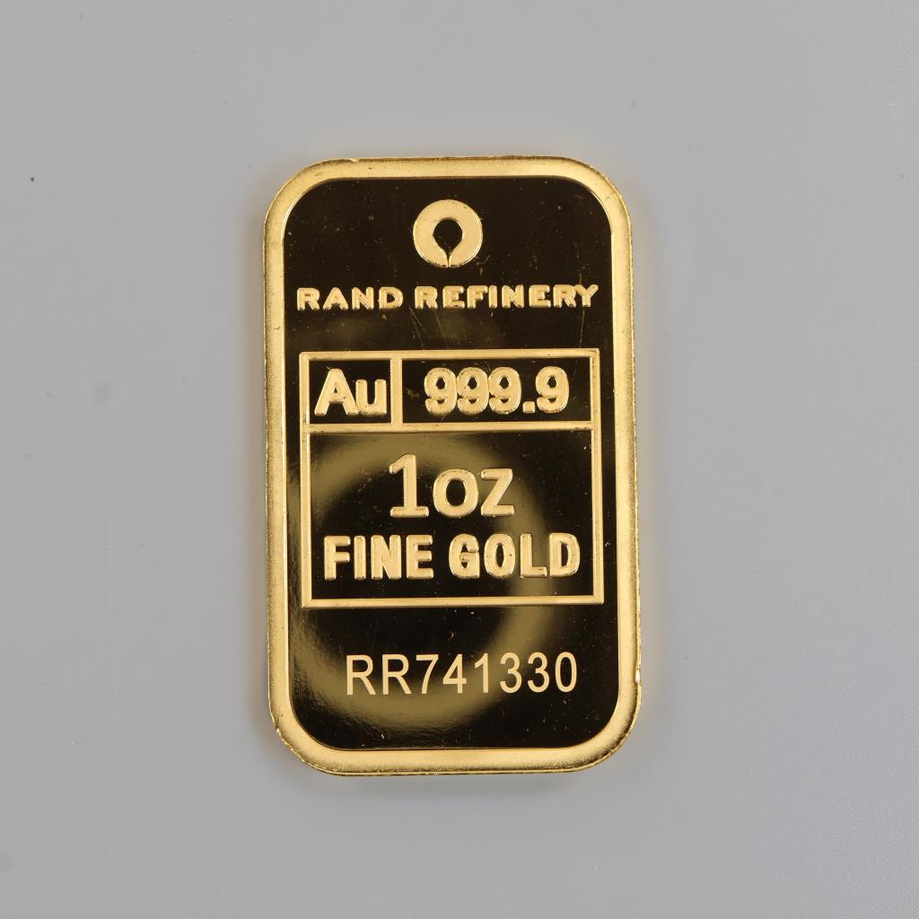 Rand Refinery Fine Gold 1oz Bar