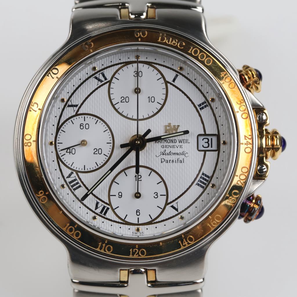 Raymond Weil Parsifal Automatic 18kt Gold Watch-Evaluated By Our Certified Gemologist-AGS/GIA