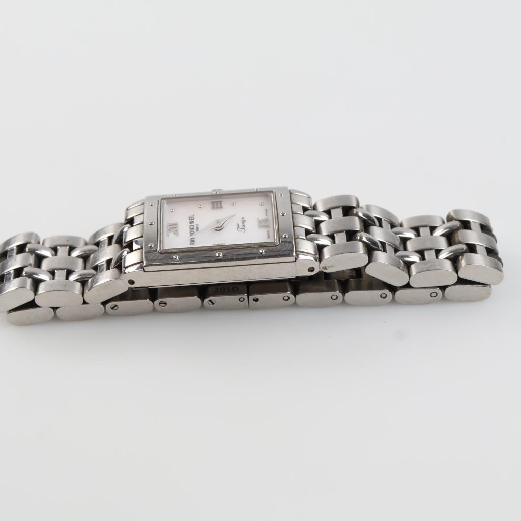 Tango Questionnaire Raymond Weil Tango Tank Stainless Steel MOP Watch - PropertyRoom.com
