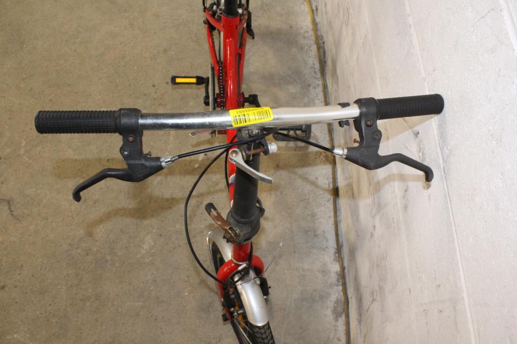 Red Folding Bike Property Room