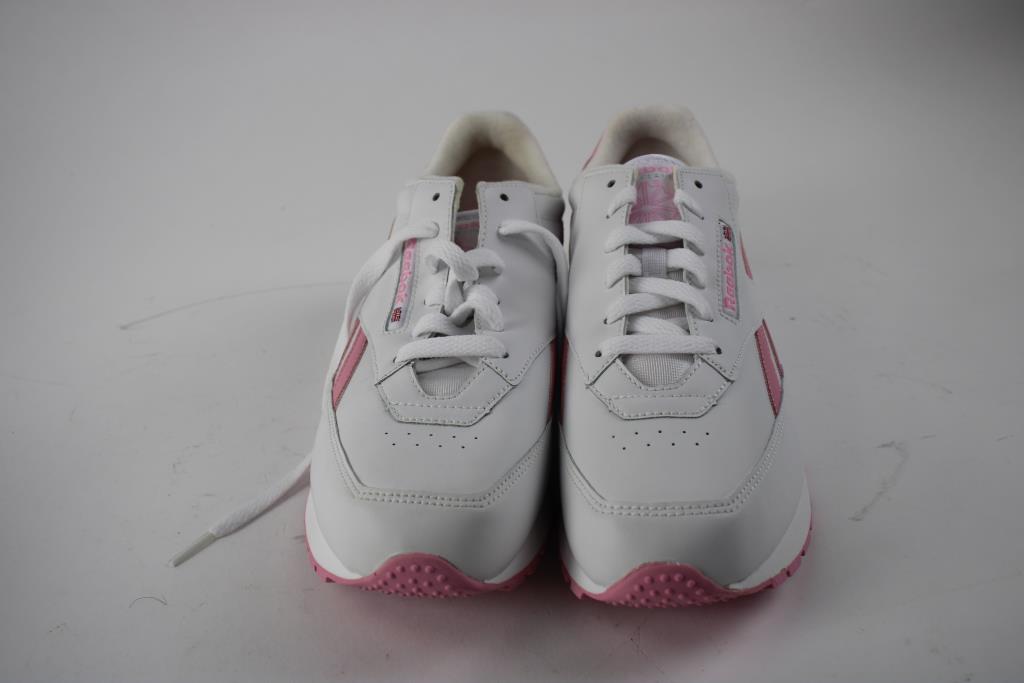Reebok Classic White/pink Conquest Leather Shoes Property Room