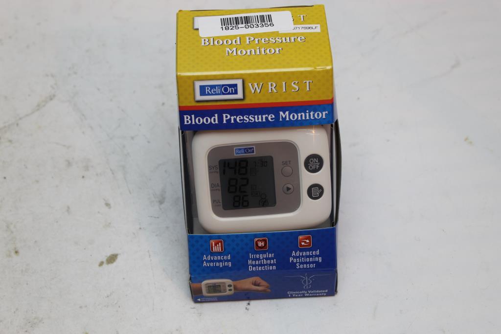 Reli On Wrist Blood Pressure Monitor Property Room