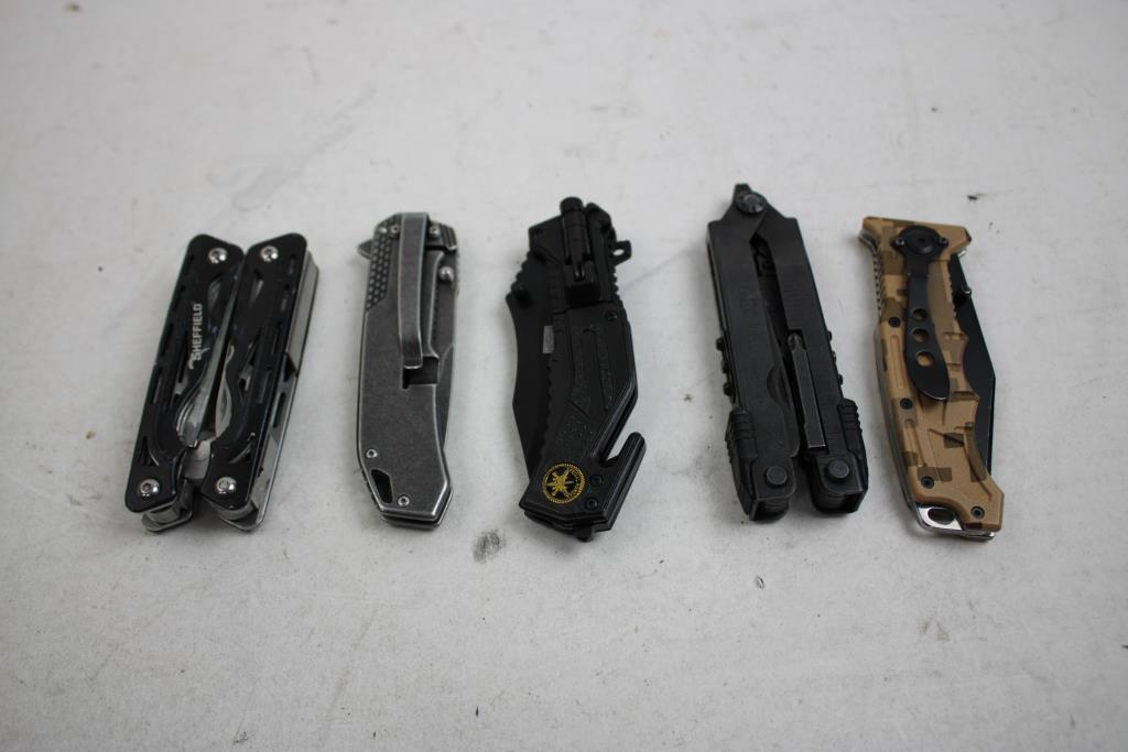 Renegade Gear, Sheffield, Gerber, And Other Multitools/Knives, 6 Pieces