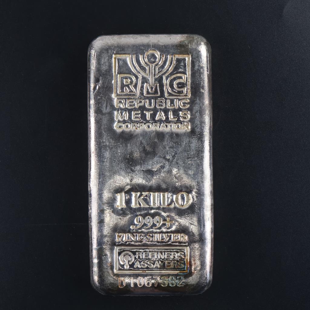 Republic Metals Corporation Fine Silver 1 Kilogram Bar