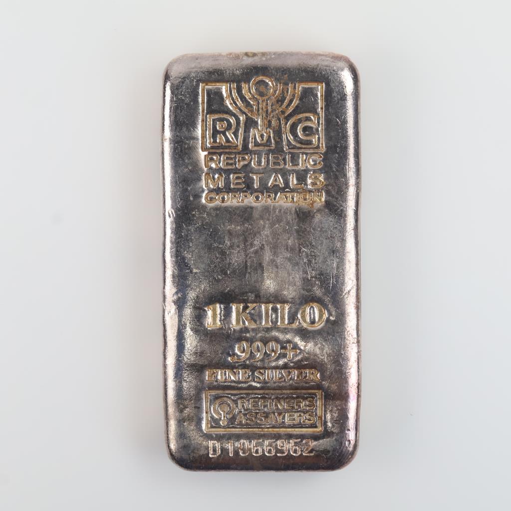 Republic Metals Corporation Fine Silver 1 Kilogram Bar