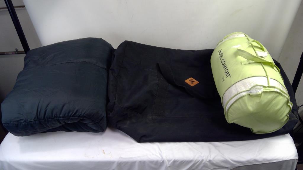 Revelry Large Duffel Bag With Sleeping Bag And King Size Bamboo Pillow Inside