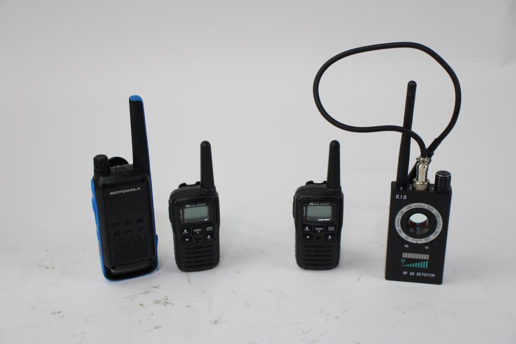 Rf Gs Detector And Two Way Radios 4 Pieces Property Room